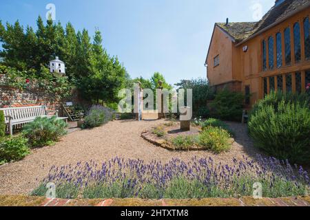 Little Hall Museum in Lavenham, Garden, Suffolk, England, Vereinigtes Königreich Stockfoto