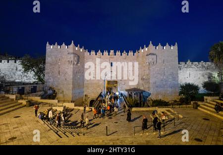 Damaskus-Tor, Jerusalem, Israel Stockfoto