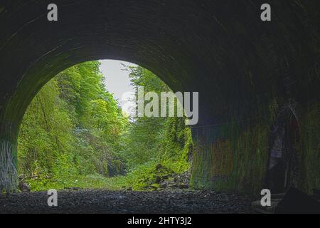 Fundstelle, Tunnelportal, U-Umzug Meise 1, Schwelmer Tunnel, Schwelm, Nordrhein-Westfalen, Deutschland Stockfoto