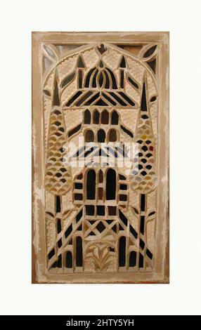 Kunst inspiriert von Window, 18.. Jahrhundert, zugeschrieben Ägypten oder Syrien, Glasmalerei, Gips, Fenster: H. 33 3/4 in. (85,7 cm), Glas, Classic Works modernisiert von Artotop mit einem Schuss Modernität. Formen, Farbe und Wert, auffällige visuelle Wirkung auf Kunst. Emotionen durch Freiheit von Kunstwerken auf zeitgemäße Weise. Eine zeitlose Botschaft, die eine wild kreative neue Richtung verfolgt. Künstler, die sich dem digitalen Medium zuwenden und die Artotop NFT erschaffen Stockfoto