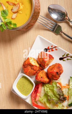 Gewürztes Huhn Tikka Rezept Stockfoto