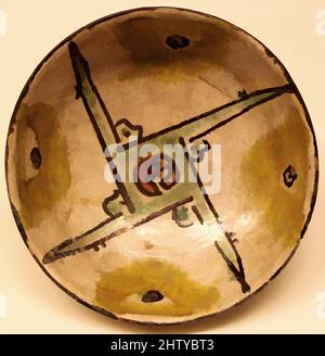 Kunst inspiriert von Bowl, 10. Jahrhundert, zugeschrieben östlichen Iran, Steingut; Unterglasur Slip bemalt, H. 2 3/4 in. (7 cm), Keramik, Klassisches von Artotop modernisiertes Werk mit einem Schuss Moderne. Formen, Farbe und Wert, auffällige visuelle Wirkung auf Kunst. Emotionen durch Freiheit von Kunstwerken auf zeitgemäße Weise. Eine zeitlose Botschaft, die eine wild kreative neue Richtung verfolgt. Künstler, die sich dem digitalen Medium zuwenden und die Artotop NFT erschaffen Stockfoto