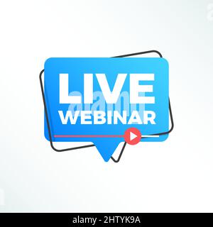 Live-Webinar Modern Color Label Conference Icon Stock Vektor
