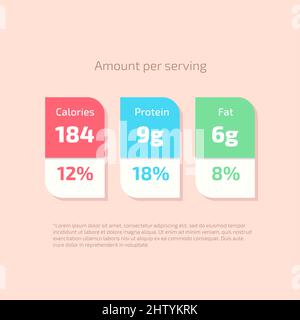 Vorlage Für Den Leitfaden Zu Nährwertangaben Stock Vektor