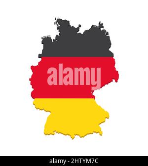 Deutschland Flagge Vektorkarte Stock Vektor