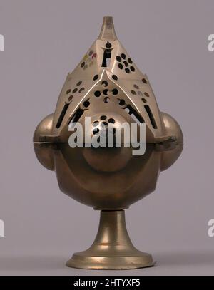 Art inspired by censer, 16. Century (?), South Netherlandish (?), Kupferlegierung, insgesamt: 7 15/16 x 5 9/16 Zoll (20,2 x 14,1 cm), Metallarbeiten-Messing, Klassisches Werk von Artotop mit einem Schuss Modernität modernisiert. Formen, Farbe und Wert, auffällige visuelle Wirkung auf Kunst. Emotionen durch Freiheit von Kunstwerken auf zeitgemäße Weise. Eine zeitlose Botschaft, die eine wild kreative neue Richtung verfolgt. Künstler, die sich dem digitalen Medium zuwenden und die Artotop NFT erschaffen Stockfoto