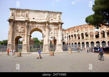 Arco di Costantino, Rom, Latium, Italien Stockfoto