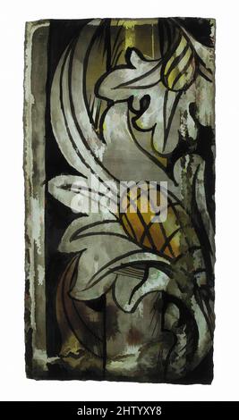 Art Inspired by Glass Fragment, Anfang des 16.. Jahrhunderts, europäisches, farbloses Glas, insgesamt: 7 x 3 1/2 Zoll (17,8 x 8,9 cm), Glasmalerei, Klassisches Werk, das von Artotop mit einem Schuss Moderne modernisiert wurde. Formen, Farbe und Wert, auffällige visuelle Wirkung auf Kunst. Emotionen durch Freiheit von Kunstwerken auf zeitgemäße Weise. Eine zeitlose Botschaft, die eine wild kreative neue Richtung verfolgt. Künstler, die sich dem digitalen Medium zuwenden und die Artotop NFT erschaffen Stockfoto