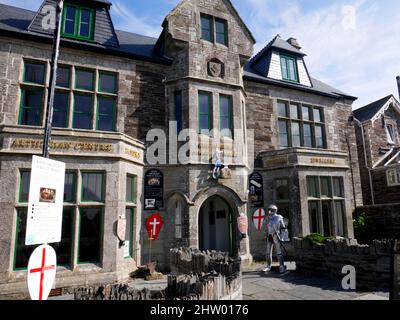 King Arthur's Great Halls, Tintagel, Cornwall. Außen. Stockfoto