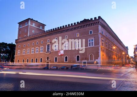 Palazzo Venezia Palace, National Museum, Via Del Plebiscito Straße, Rom, Italien Stockfoto