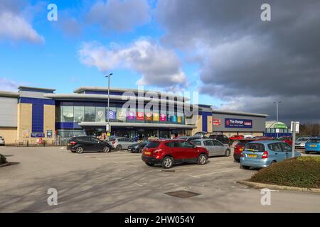 The Range, Store auf der Plas Coch Retail Park in Wrexham Stockfoto