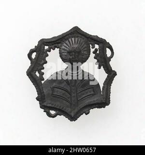 Kunst inspiriert von Pilgrim's Badge, 15. Jahrhundert, Französisch, Blei, Gesamtdurchmesser: 1 1/4 Zoll (3,2 cm), Metallarbeiten-Lead, Classic Works modernisiert von Artotop mit einem Schuss Moderne. Formen, Farbe und Wert, auffällige visuelle Wirkung auf Kunst. Emotionen durch Freiheit von Kunstwerken auf zeitgemäße Weise. Eine zeitlose Botschaft, die eine wild kreative neue Richtung verfolgt. Künstler, die sich dem digitalen Medium zuwenden und die Artotop NFT erschaffen Stockfoto