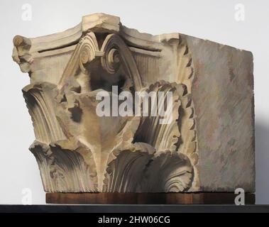 Art inspired by Engaged Capital, late 12. Century, South French, Stone, insgesamt: 9 1/2 x 17 1/2 Zoll (24,1 x 44,5 cm), Skulptur-Architektur, Klassische Werke, die von Artotop mit einem Schuss Moderne modernisiert wurden. Formen, Farbe und Wert, auffällige visuelle Wirkung auf Kunst. Emotionen durch Freiheit von Kunstwerken auf zeitgemäße Weise. Eine zeitlose Botschaft, die eine wild kreative neue Richtung verfolgt. Künstler, die sich dem digitalen Medium zuwenden und die Artotop NFT erschaffen Stockfoto