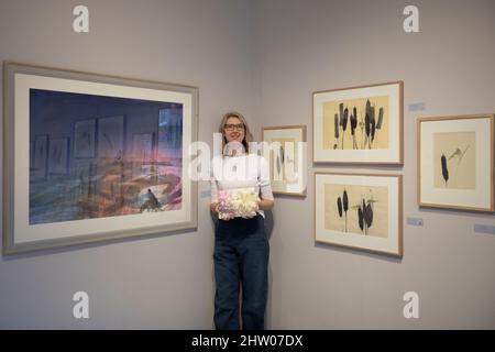 Edinburgh, Großbritannien. 3. März 2022. The Garden neue Ausstellung in der Scottish Gallery, Edinburgh in der Dundas Street. Im Bild: Claire Harkess Künstlerin Pic Credit: Pako Mera/Alamy Live News Stockfoto