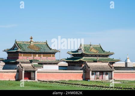 Tempel, Erdene-Zuu-Kloster, Karakorum, Ovorkhangai, orchon-Tal, Mongolie, Centrale Asia Stockfoto