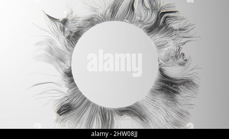 Abstract 3D Illustration mit einem Raum für einen Text. Darstellung des Verfahrens 3D Stockfoto