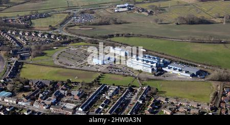 Luftaufnahme des New College Durham, einer Universität auf der Nordseite der Stadt Durham Stockfoto