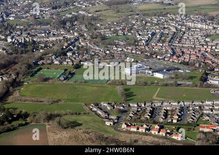 Luftaufnahme der Richmond School & Richmond Sixth Form College Richmond, North Yorkshire Stockfoto