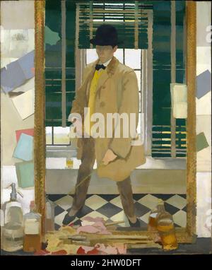 Kunst inspiriert von Selbstporträt, ca. 1910, Öl auf Leinwand, 40 1/8 x 33 1/8 Zoll (101,9 x 84,1 cm), Gemälde, William Orpen (britisch, 1878–1931), geboren in Irland, William Orpen studierte von 1892 bis 1896 in Dublin und ging 1896 für ein weiteres Studium an der Slade School of Fine Art nach London. Formen, Farbe und Wert, auffällige visuelle Wirkung auf Kunst. Emotionen durch Freiheit von Kunstwerken auf zeitgemäße Weise. Eine zeitlose Botschaft, die eine wild kreative neue Richtung verfolgt. Künstler, die sich dem digitalen Medium zuwenden und die Artotop NFT erschaffen Stockfoto