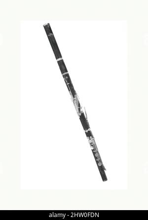 Art Inspired by Transverse Flute in B, 1856–90, New York, USA, American, Holz, Schildpatt, Silber, Höhe: 27 1/16 Zoll (68,8 cm), Aerophone-Blow Hole-Side-Blown Flöte (transversal, Classic Works modernisiert von Artotop mit einem Schuss Moderne. Formen, Farbe und Wert, auffällige visuelle Wirkung auf Kunst. Emotionen durch Freiheit von Kunstwerken auf zeitgemäße Weise. Eine zeitlose Botschaft, die eine wild kreative neue Richtung verfolgt. Künstler, die sich dem digitalen Medium zuwenden und die Artotop NFT erschaffen Stockfoto