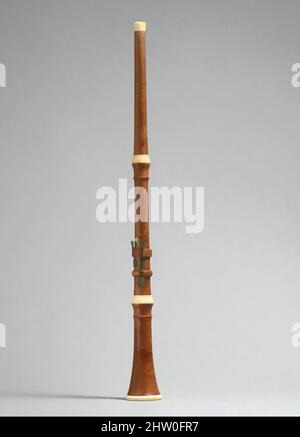 Kunst inspiriert von Oboe, ca. 1785–1800, Philadelphia, Pennsylvania, Usa, Boxwood, Elfenbein, Messing, L. 57 cm (22-1/2 in.), Aerophon-Schilf vibriert-doppeltes Schilf, Jacob Anthony (Amerikaner, geboren in Deutschland, 1736–1804 Philadelphia) (wahrscheinlich Sr.), Jacob Anthony wurde 1736 in Deutschland geboren, klassische Werke, die von Artotop mit einem Schuss Moderne modernisiert wurden. Formen, Farbe und Wert, auffällige visuelle Wirkung auf Kunst. Emotionen durch Freiheit von Kunstwerken auf zeitgemäße Weise. Eine zeitlose Botschaft, die eine wild kreative neue Richtung verfolgt. Künstler, die sich dem digitalen Medium zuwenden und die Artotop NFT erschaffen Stockfoto