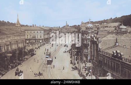 Kreshchatik-Platz, Kiew, Ukraine, Anfang des 20.. Jahrhunderts Stockfoto