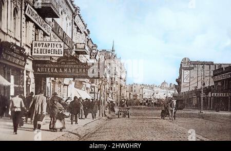 Kreshchatik-Platz, Kiew, Ukraine, Anfang des 20.. Jahrhunderts Stockfoto