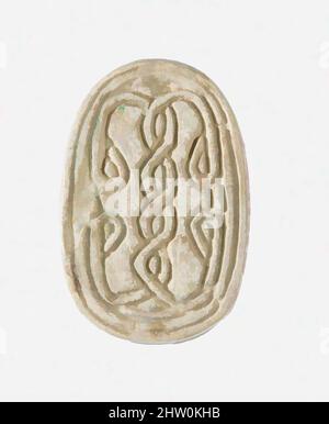 Kunst inspiriert von Scarab, Reich der Mitte, Dynastie 12–13, ca. 1981–1640 v. Chr., aus Ägypten, Memphit-Region, Lisht North, Expedition House Area, House Pit 2, 1933–34, Steatit, l. 1,6 cm (5/8 in, Classic Works modernisiert von Artotop mit einem Schuss Moderne. Formen, Farbe und Wert, auffällige visuelle Wirkung auf Kunst. Emotionen durch Freiheit von Kunstwerken auf zeitgemäße Weise. Eine zeitlose Botschaft, die eine wild kreative neue Richtung verfolgt. Künstler, die sich dem digitalen Medium zuwenden und die Artotop NFT erschaffen Stockfoto