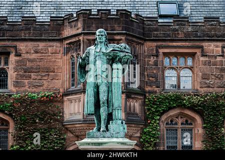 Statue von John Witherspoon, Princeton University, New Jersy, USA. Stockfoto