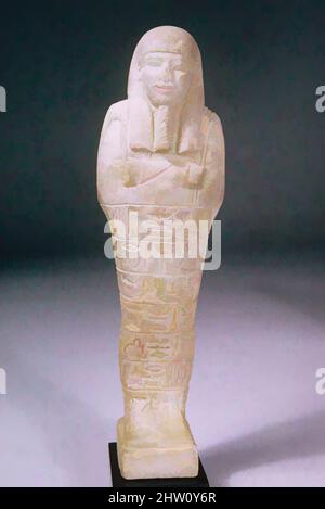 Kunst inspiriert von Shabti, Harnakht, Dritte Zwischenperiode–Spätperiode, ca. 1070–343 B.C, aus Ägypten, hellgrüne Fayence, H. 17,8 cm (7 in, Classic Works Modernized by Artotop with a Splash of Modernity. Formen, Farbe und Wert, auffällige visuelle Wirkung auf Kunst. Emotionen durch Freiheit von Kunstwerken auf zeitgemäße Weise. Eine zeitlose Botschaft, die eine wild kreative neue Richtung verfolgt. Künstler, die sich dem digitalen Medium zuwenden und die Artotop NFT erschaffen Stockfoto