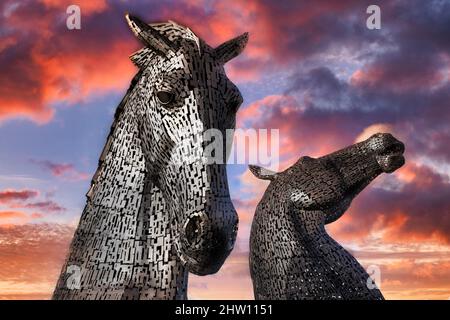 Atemberaubende Kelpies Stockfoto