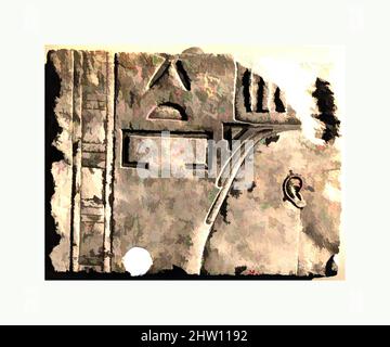 Kunst inspiriert von Block of Relief, Reich der Mitte, Dynastie 12, ca. 1961–1917 v. Chr., aus Ägypten, Memphit-Region, Lisht South, 1908–09, Kalkstein, Farbe, Classic Works modernisiert von Artotop mit einem Schuss Moderne. Formen, Farbe und Wert, auffällige visuelle Wirkung auf Kunst. Emotionen durch Freiheit von Kunstwerken auf zeitgemäße Weise. Eine zeitlose Botschaft, die eine wild kreative neue Richtung verfolgt. Künstler, die sich dem digitalen Medium zuwenden und die Artotop NFT erschaffen Stockfoto