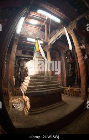 Stupa in Alchi Kloster oder Alchi Gompa in Ladakh, Indien. Stockfoto