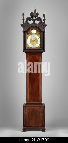 Kunst inspiriert von der Tall-Case Clock, 1765–80, hergestellt in Philadelphia, Pennsylvania, USA, Amerikaner, Mahagoni, Tulpenpappel, Weißkiefer, Messing, Und Bügeleisen, 8 m 9 Zoll × 19 1/2 Zoll × 10 1/2 Zoll (266,7 × 49,5 × 26,7 cm), Möbel, Edward Duffield (amerikanisch, 1720–1801), Diese Uhr, Klassische Werke, die von Artotop mit einem Hauch von Moderne modernisiert wurden. Formen, Farbe und Wert, auffällige visuelle Wirkung auf Kunst. Emotionen durch Freiheit von Kunstwerken auf zeitgemäße Weise. Eine zeitlose Botschaft, die eine wild kreative neue Richtung verfolgt. Künstler, die sich dem digitalen Medium zuwenden und die Artotop NFT erschaffen Stockfoto