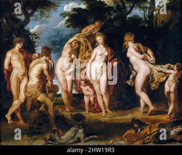 Peter Paul Rubens, das Urteil von Paris, Barockmalerei in Öl auf Tafel, um 1606 Stockfoto