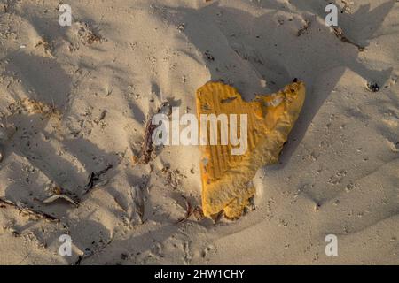 Guinee Bissau, Verschmutzung der Strände des Archipels der Bijagos-Inseln, von der UNESCO als Biosphärenreservat eingestuft, Orango Island, Orango National Park Stockfoto