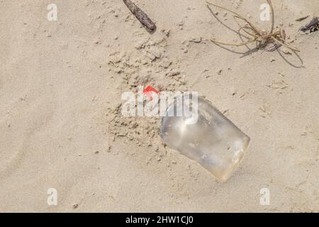 Guinee Bissau, Verschmutzung der Strände des Archipels der Bijagos-Inseln, von der UNESCO als Biosphärenreservat eingestuft, Orango Island, Orango National Park Stockfoto