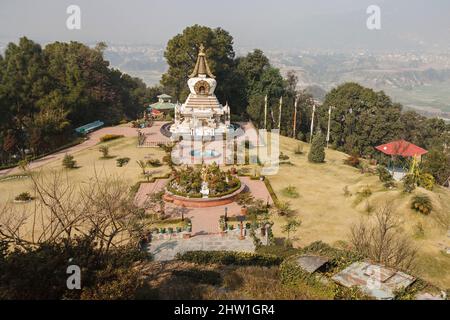 Nepal, Kathmandu-Tal, Weltkulturerbe der UNESCO, Kathmandu, Kopan Klostergarten Stockfoto