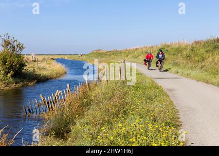 Frankreich, Loire-Atlantique, Corsept, Loire-Radweg Stockfoto