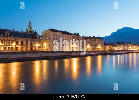 Frankreich, Isere, Grenoble Alpes Metropole, Grenoble, Ufer des Flusses Isere Stockfoto