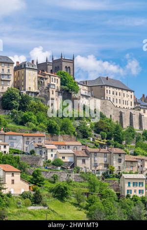 Frankreich, Cantal, Saint Flour, hohe Stadt Stockfoto