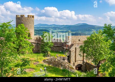 Frankreich, Haute-Loire, feudalen Festung von Polignac Stockfoto