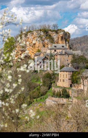 Frankreich, Aveyron, Dorf Rodelle, Causse Comtal Stockfoto