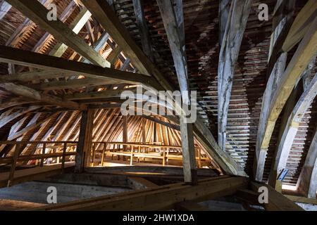 Frankreich, Aube, La Cote des Bar, Mussy sur seine, Kirche Saint Pierre, klassifiziert als historisches Monument, Besuch des Rahmens Stockfoto