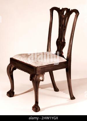 Kunst inspiriert von Side Chair, ca. 1725–90, hergestellt in Philadelphia, Pennsylvania, USA, Mahagoni, Möbel, Classic Works modernisiert von Artotop mit einem Hauch von Modernität. Formen, Farbe und Wert, auffällige visuelle Wirkung auf Kunst. Emotionen durch Freiheit von Kunstwerken auf zeitgemäße Weise. Eine zeitlose Botschaft, die eine wild kreative neue Richtung verfolgt. Künstler, die sich dem digitalen Medium zuwenden und die Artotop NFT erschaffen Stockfoto