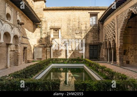 Patio del Yeso, Königspalast Alcázar, Sevilla Andalusien, Spanien | Patio del Yeso, The Royal Alcázars of Sevilla, Andalusien, Spanien Stockfoto