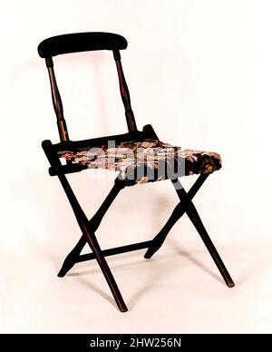 Kunst inspiriert von Side Chair, ca. 1866, Holz, 29 1/2 x 14 x 15 1/2 Zoll (74,9 x 35,6 x 39,4 cm), Möbel, B. J. Harrison, Classic Works modernisiert von Artotop mit einem Schuss Moderne. Formen, Farbe und Wert, auffällige visuelle Wirkung auf Kunst. Emotionen durch Freiheit von Kunstwerken auf zeitgemäße Weise. Eine zeitlose Botschaft, die eine wild kreative neue Richtung verfolgt. Künstler, die sich dem digitalen Medium zuwenden und die Artotop NFT erschaffen Stockfoto