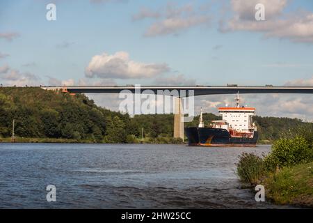 Tankschiff im Nord-Ostsee-Kanal Stockfoto