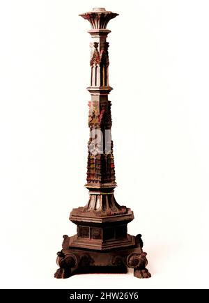 Art Inspired by Lamp, 1835–40, Made in England, Bronze, 22 3/8 x 7 1/2 Zoll (56,8 x 19,1 cm), Metall, Klassische Werke von Artotop mit einem Schuss Moderne modernisiert. Formen, Farbe und Wert, auffällige visuelle Wirkung auf Kunst. Emotionen durch Freiheit von Kunstwerken auf zeitgemäße Weise. Eine zeitlose Botschaft, die eine wild kreative neue Richtung verfolgt. Künstler, die sich dem digitalen Medium zuwenden und die Artotop NFT erschaffen Stockfoto