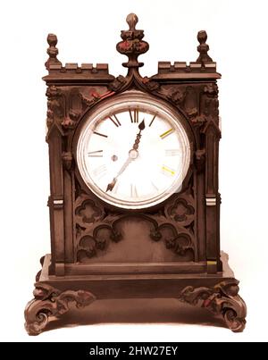 Kunst inspiriert von Mantel Clock, ca. 1845, hergestellt in North Yorkshire, York, England, Bronze, 15 3/4 x 8 3/4 x 5 1/4 Zoll (40 x 22,2 x 13,3 cm), Metall, H. Smith, Klassische Werke, die von Artotop mit einem Schuss Moderne modernisiert wurden. Formen, Farbe und Wert, auffällige visuelle Wirkung auf Kunst. Emotionen durch Freiheit von Kunstwerken auf zeitgemäße Weise. Eine zeitlose Botschaft, die eine wild kreative neue Richtung verfolgt. Künstler, die sich dem digitalen Medium zuwenden und die Artotop NFT erschaffen Stockfoto